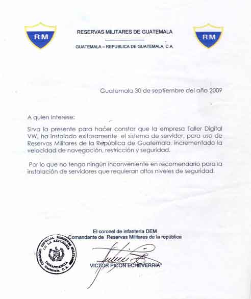 Recomendacion Reservas Militares